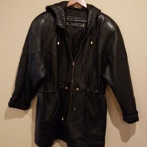 Leather coat